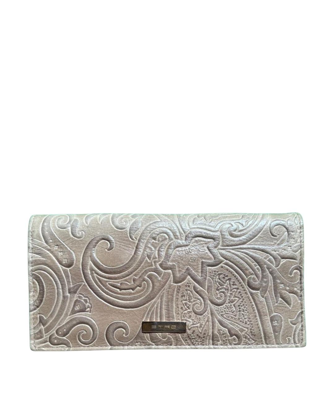 ETRO Бежевый кожаный кошелек, фото 1