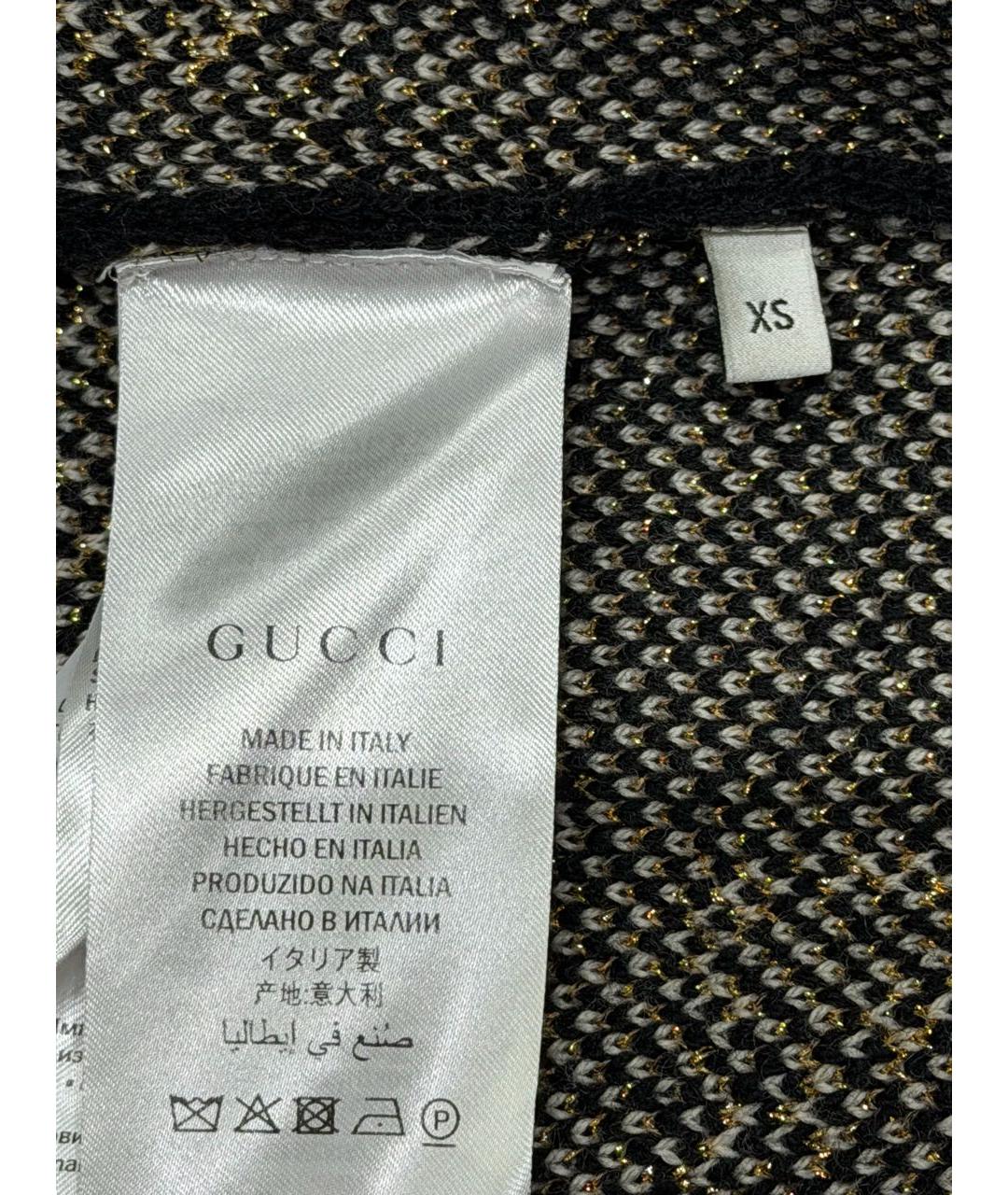 GUCCI Черная шерстяная юбка миди, фото 3