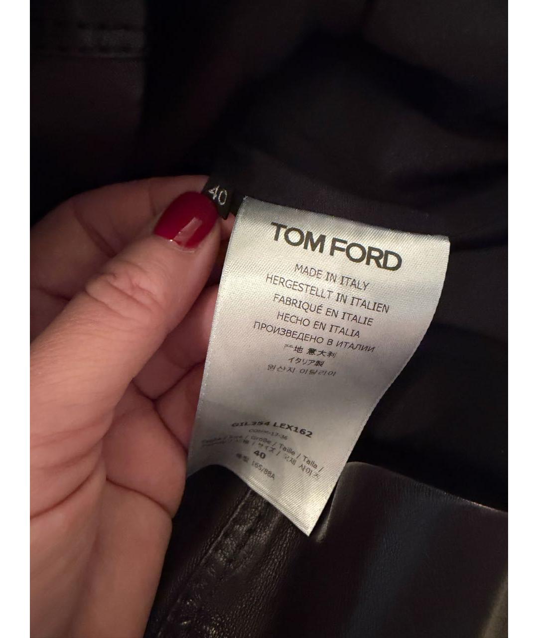 TOM FORD Черный кожаный жакет/пиджак, фото 3