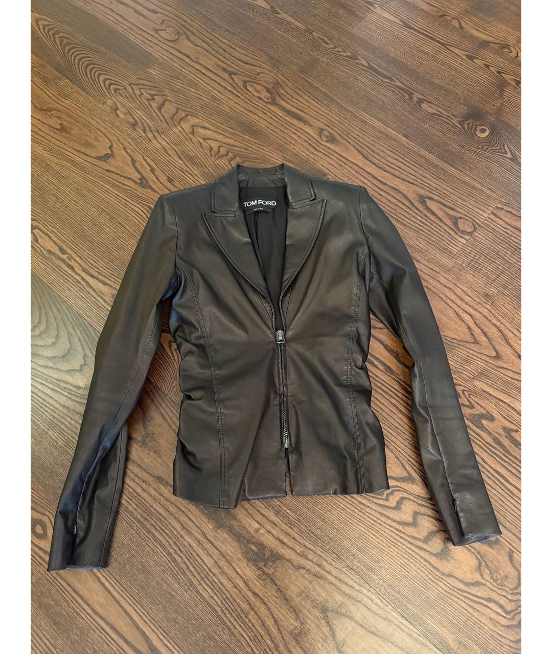 TOM FORD Черный кожаный жакет/пиджак, фото 7
