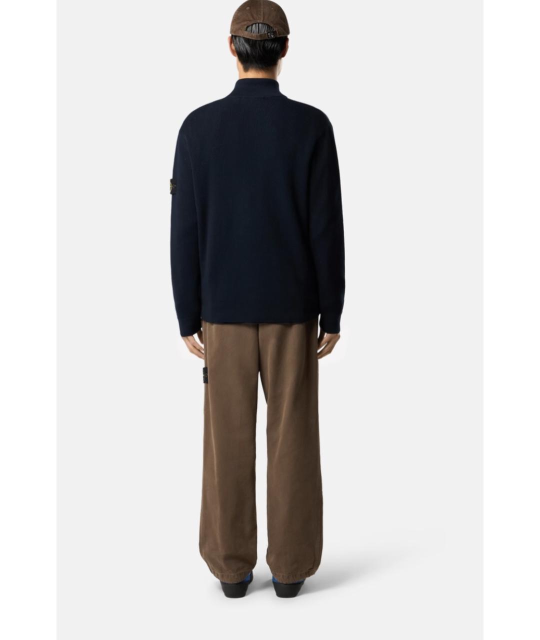 STONE ISLAND Синий хлопковый кардиган, фото 4