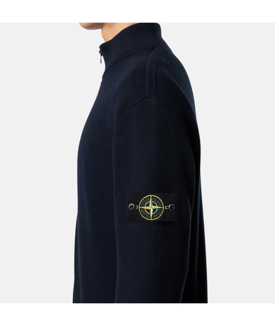 STONE ISLAND Синий хлопковый кардиган, фото 2