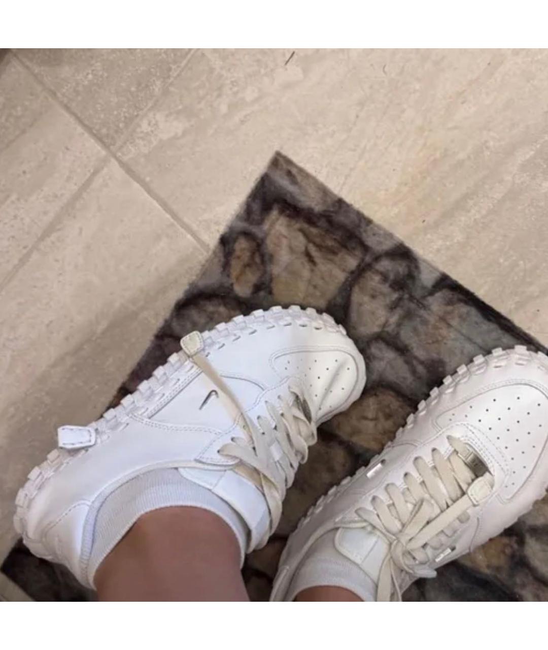 JACQUEMUS Белые кожаные кроссовки, фото 6