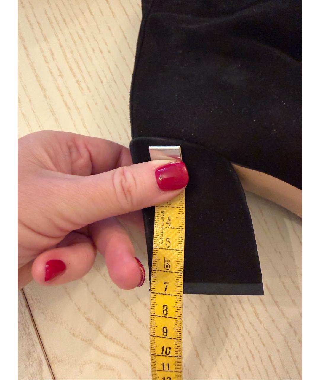 CHRISTIAN DIOR Черные замшевые сапоги, фото 6