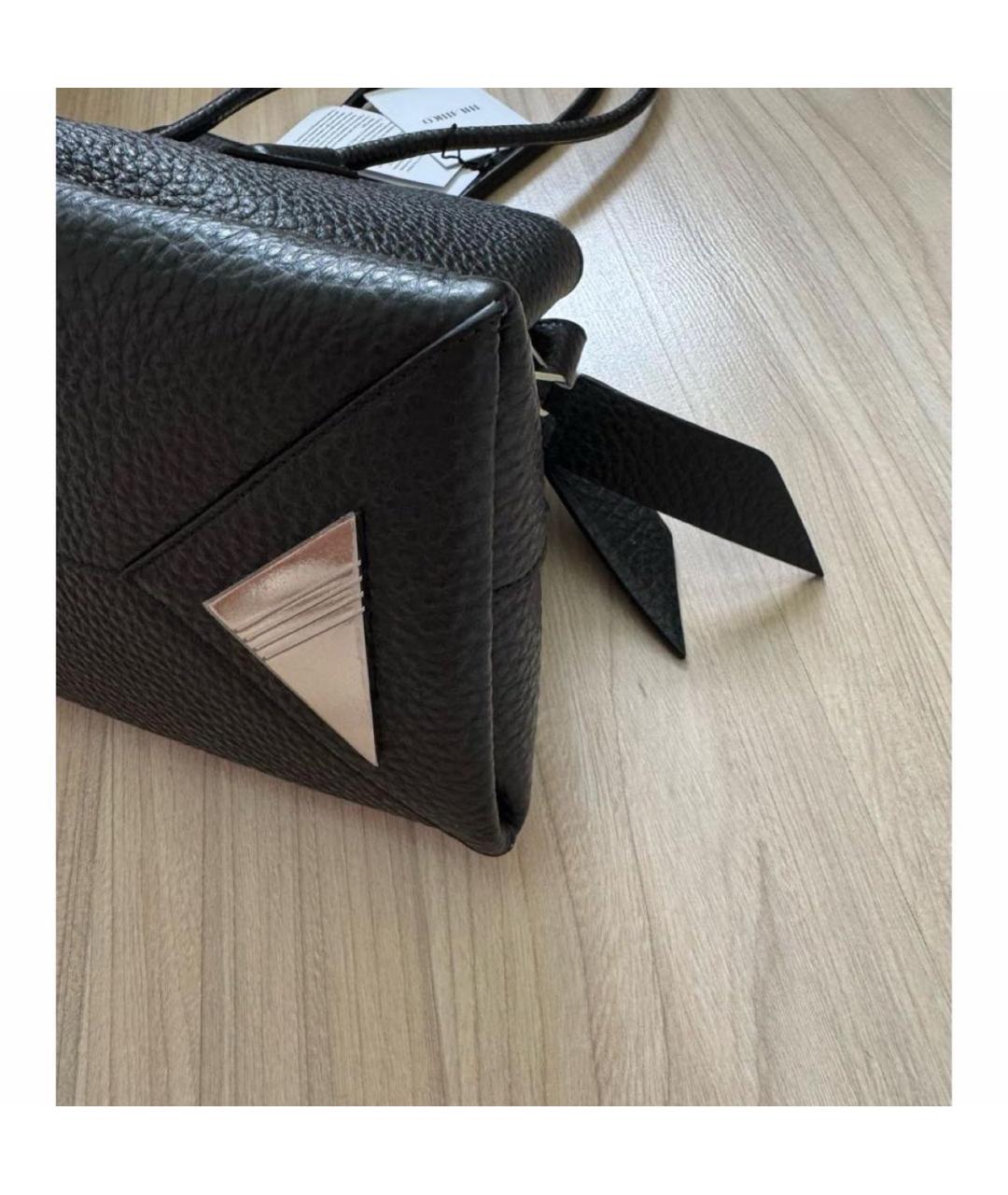 THE ATTICO Черная кожаная сумка тоут, фото 3