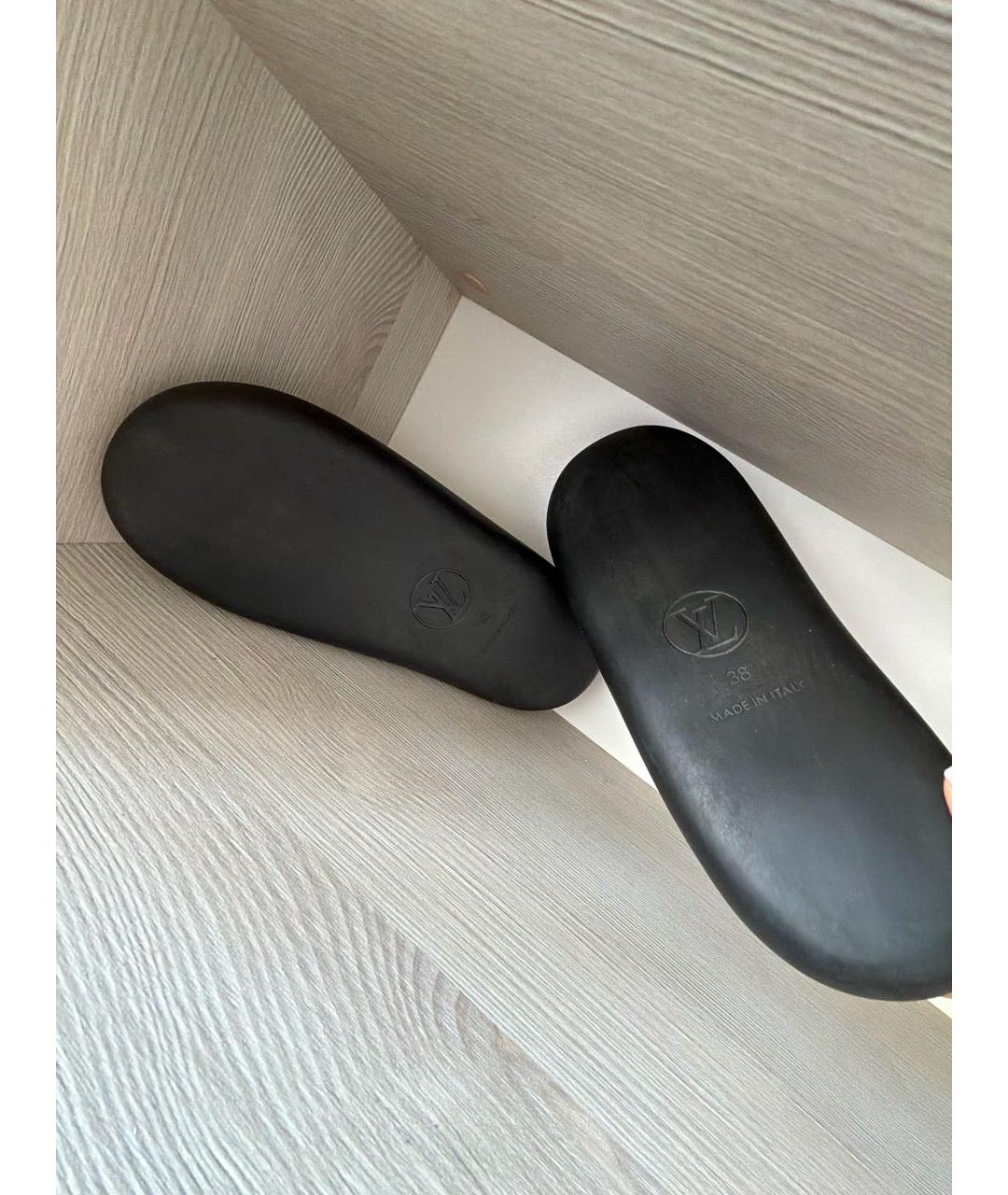 LOUIS VUITTON Коричневые шлепанцы, фото 8