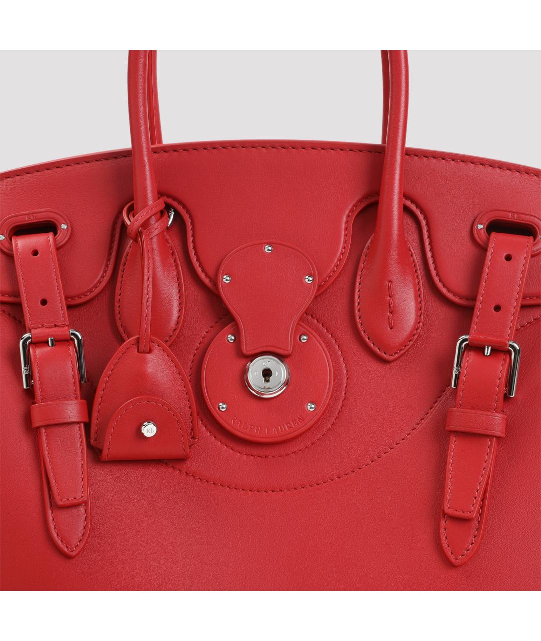 RALPH LAUREN COLLECTION Красная кожаная сумка через плечо, фото 3