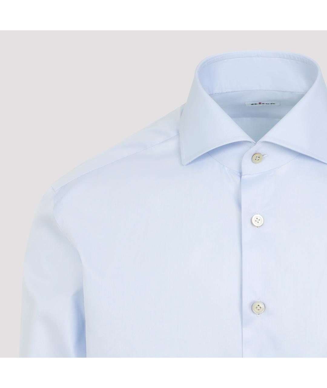 KITON Синяя хлопковая кэжуал рубашка, фото 3