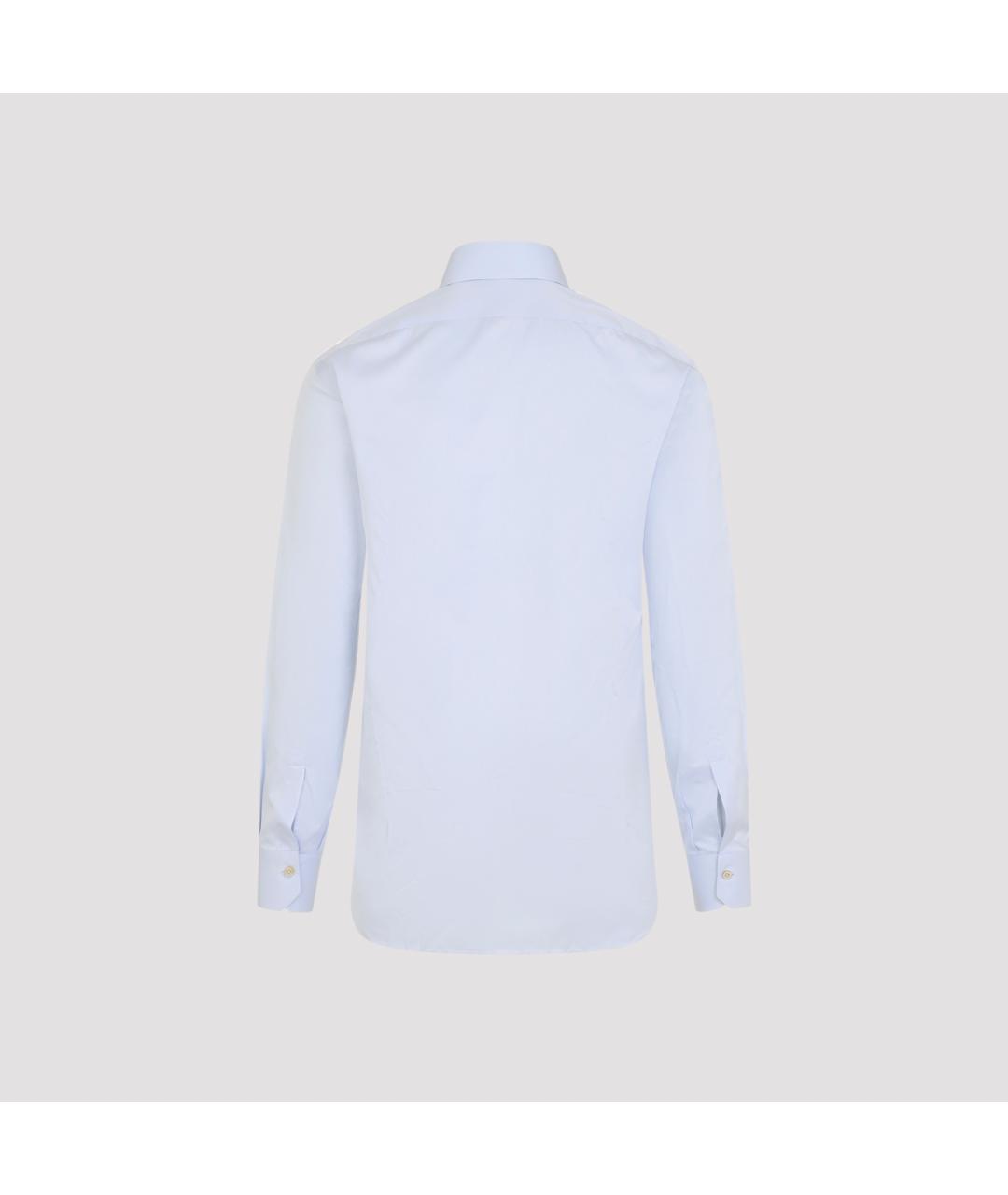 KITON Синяя хлопковая кэжуал рубашка, фото 2