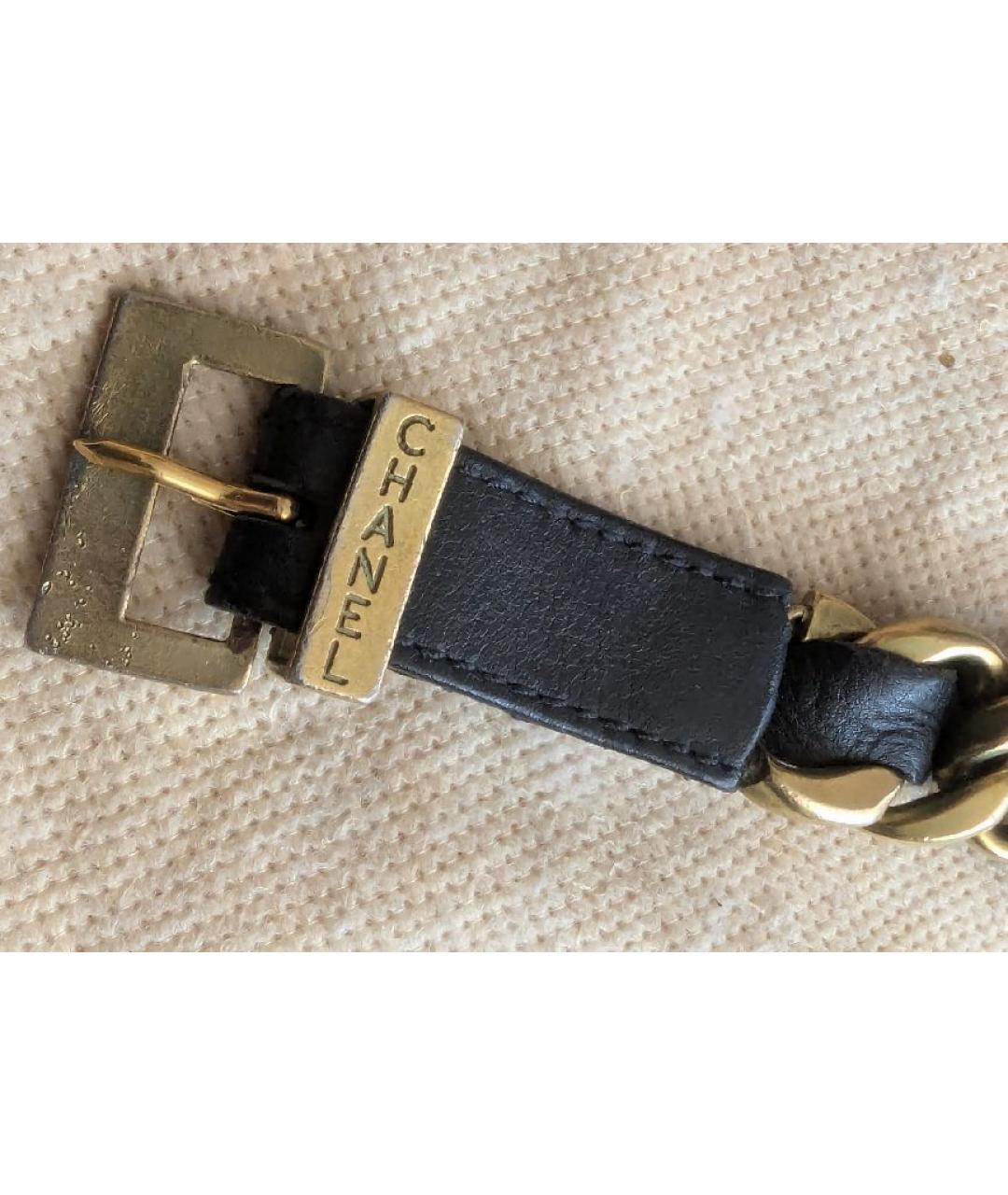 CHANEL Черный кожаный ремень, фото 2