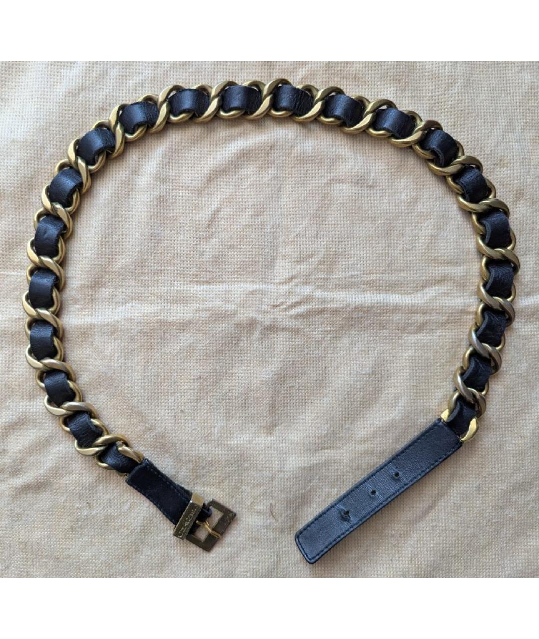 CHANEL Черный кожаный ремень, фото 9