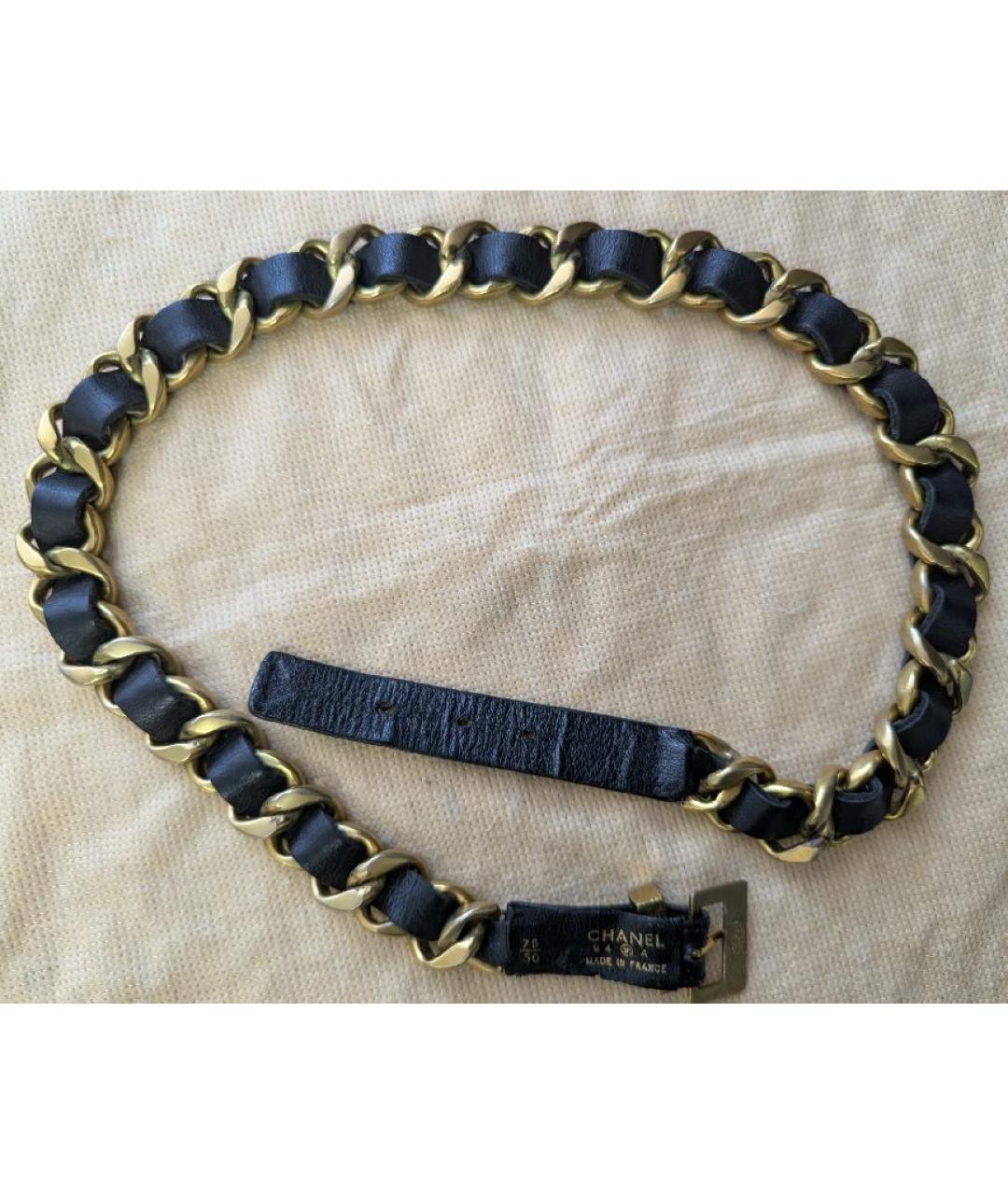 CHANEL Черный кожаный ремень, фото 6