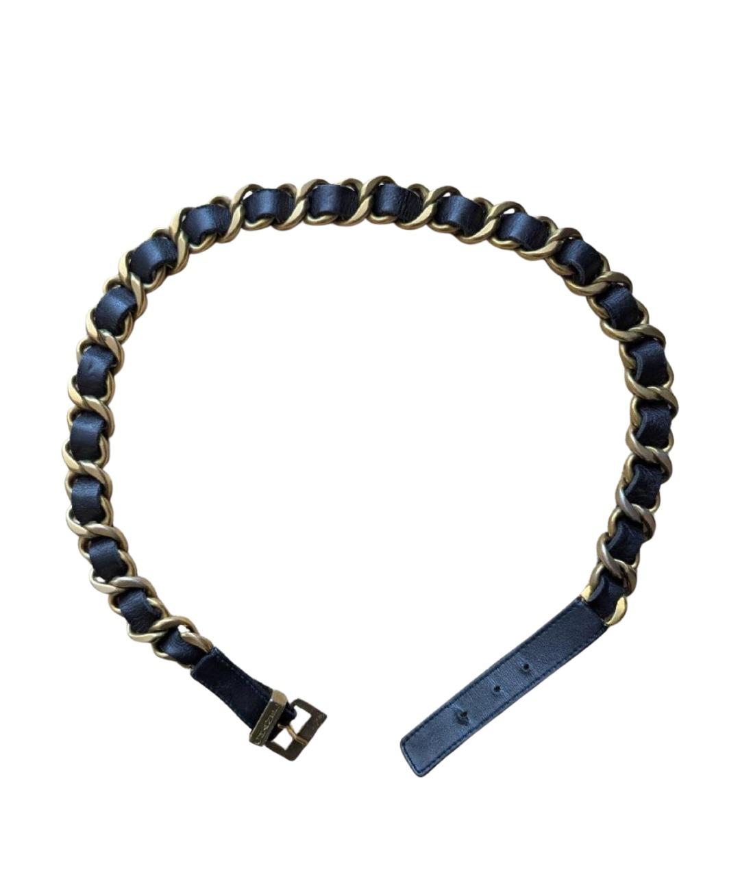 CHANEL Черный кожаный ремень, фото 1