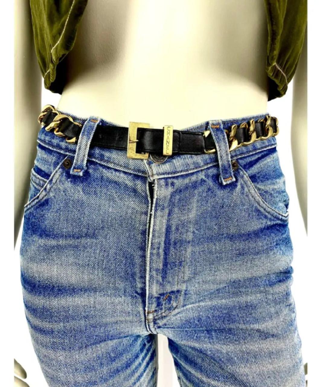 CHANEL Черный кожаный ремень, фото 4