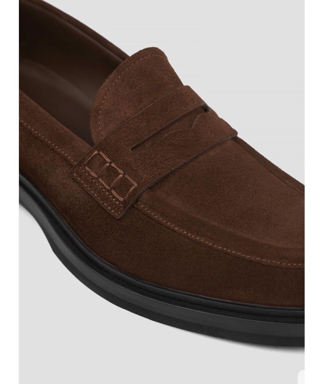 DOLCE&GABBANA Коричневые замшевые лоферы, фото 4