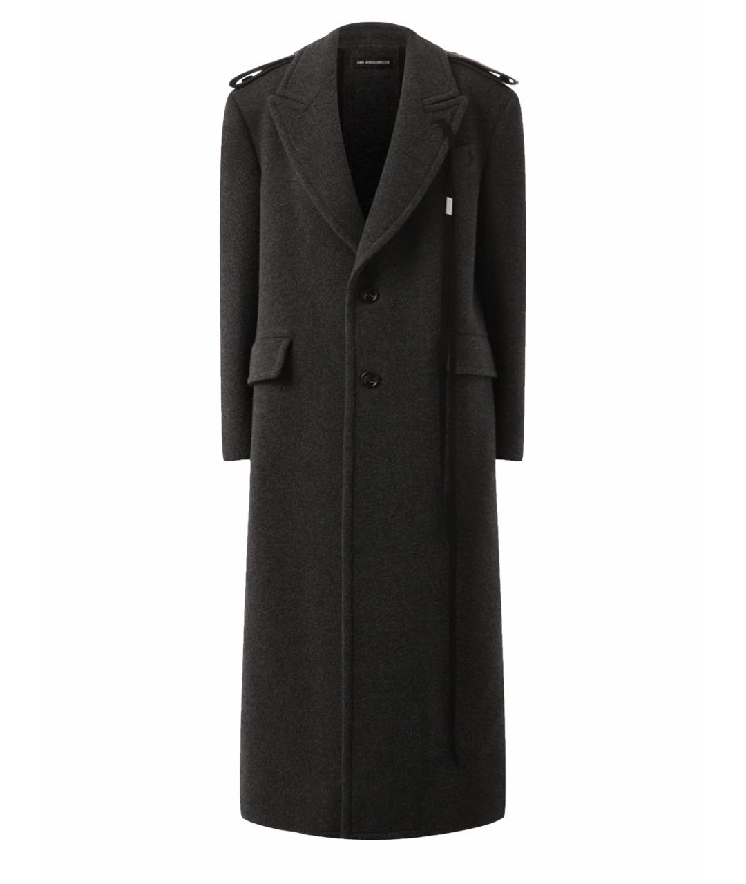 ANN DEMEULEMEESTER Серое шерстяное пальто, фото 1