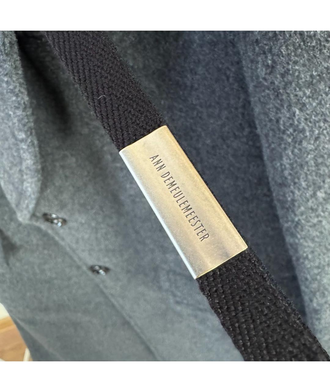 ANN DEMEULEMEESTER Серое шерстяное пальто, фото 7
