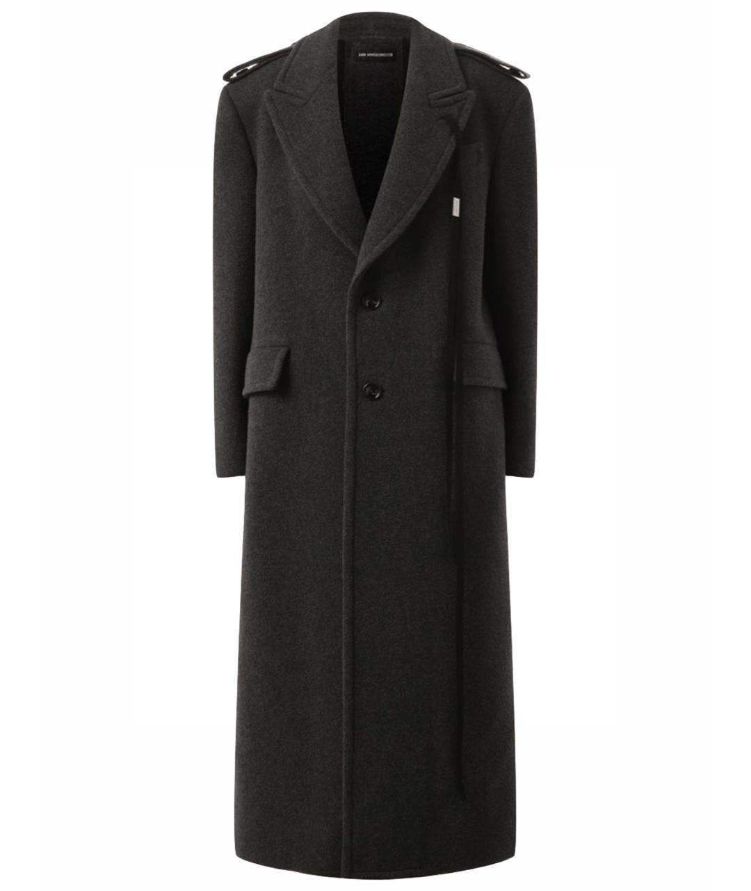 ANN DEMEULEMEESTER Серое шерстяное пальто, фото 10