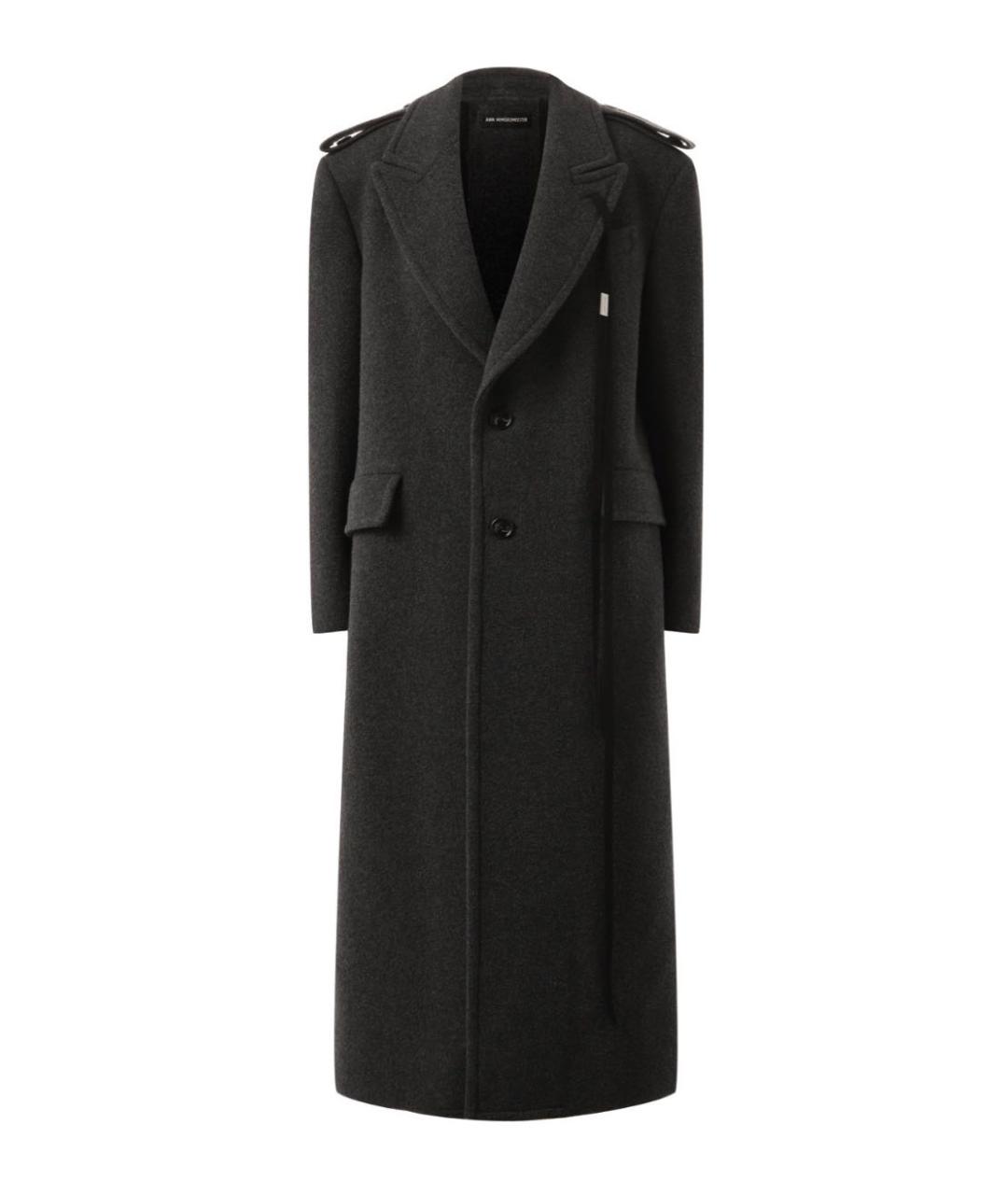 ANN DEMEULEMEESTER Серое шерстяное пальто, фото 9