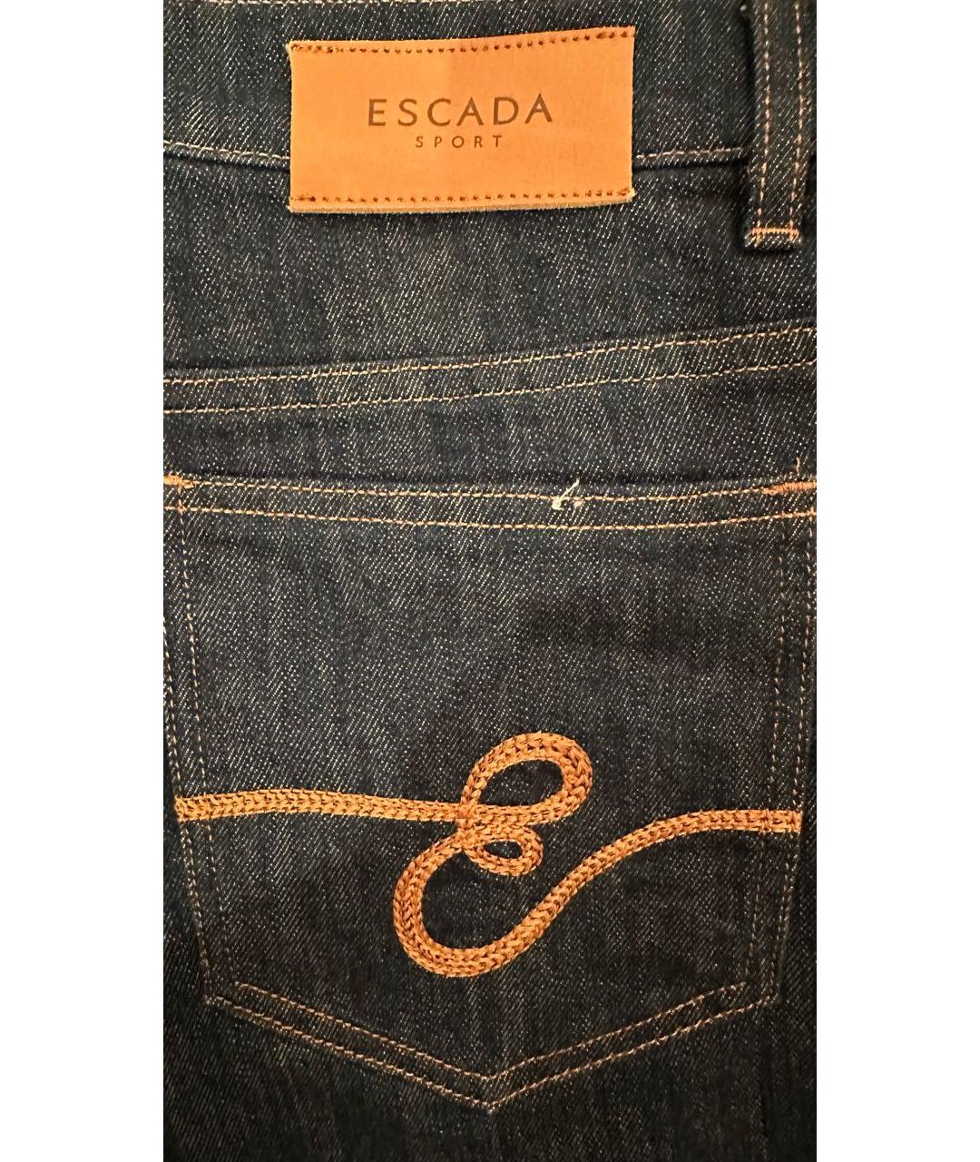 ESCADA Синие хлопковые джинсы клеш, фото 3