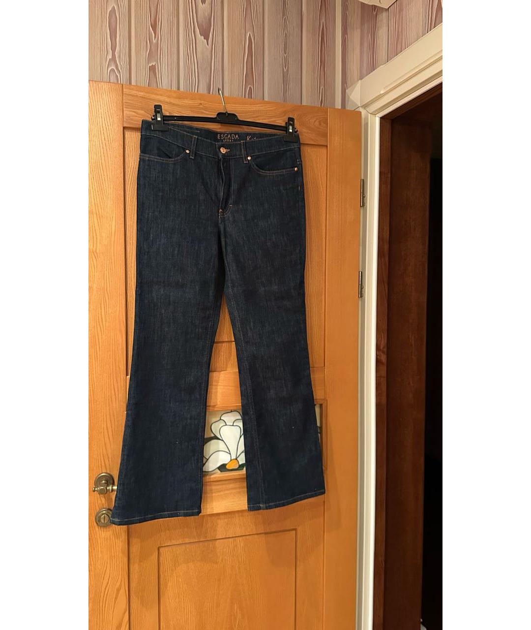 ESCADA Синие хлопковые джинсы клеш, фото 6