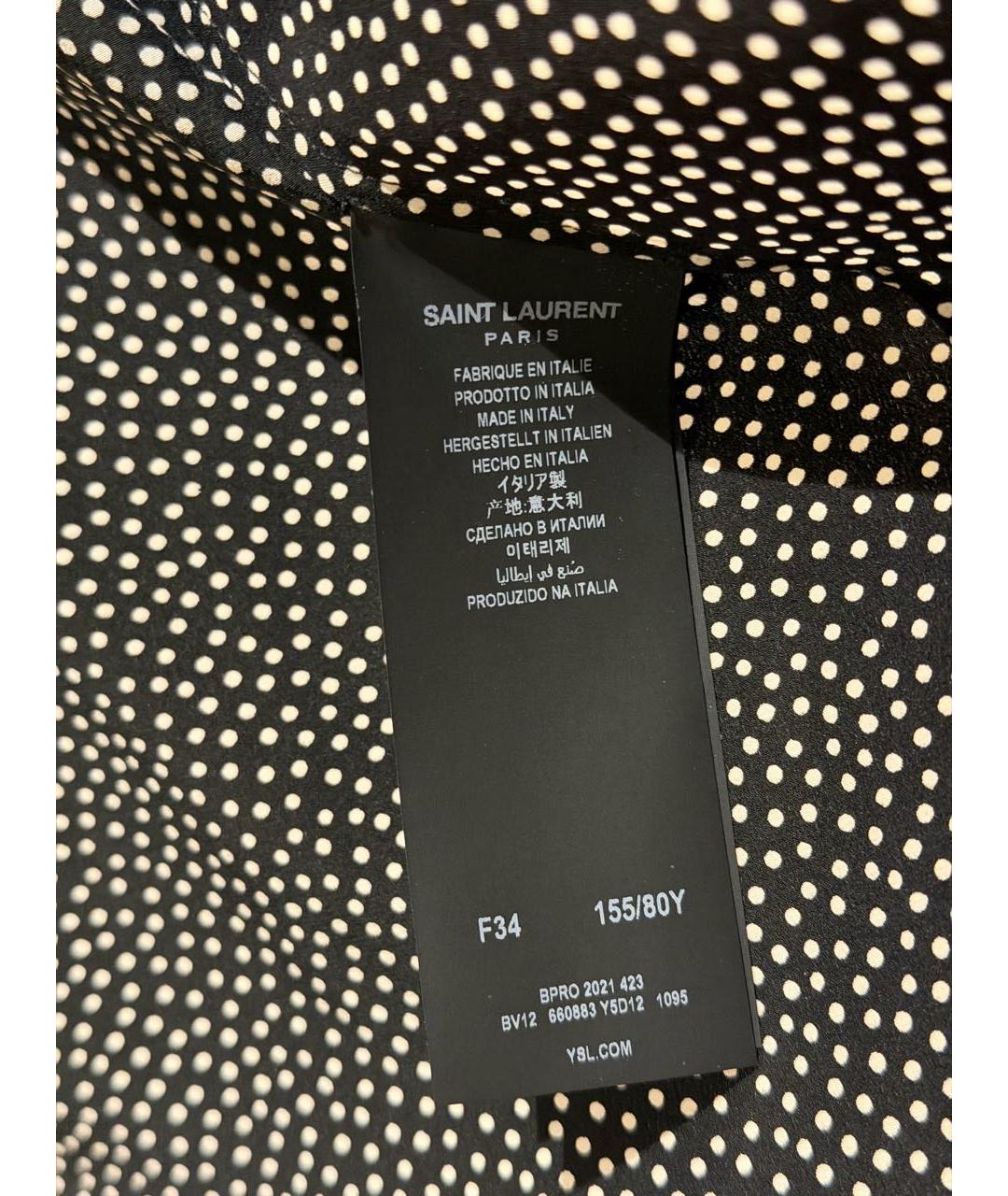 SAINT LAURENT Черная шелковая блузы, фото 4