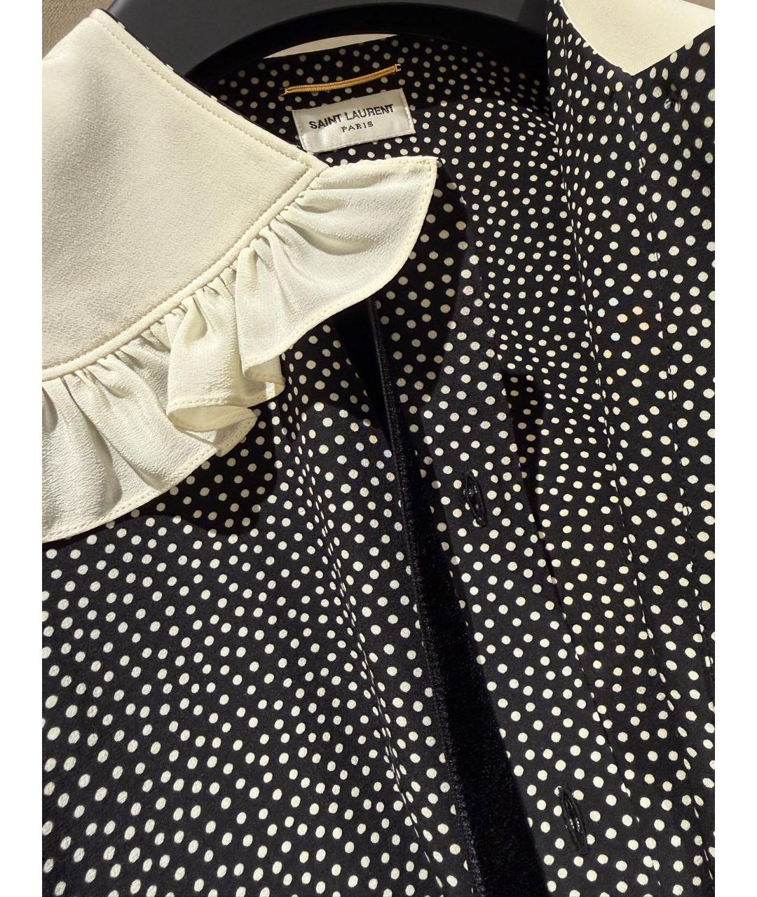 SAINT LAURENT Черная шелковая блузы, фото 5