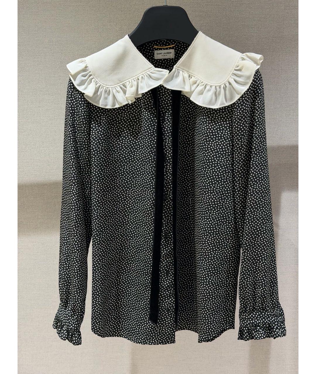 SAINT LAURENT Черная шелковая блузы, фото 6