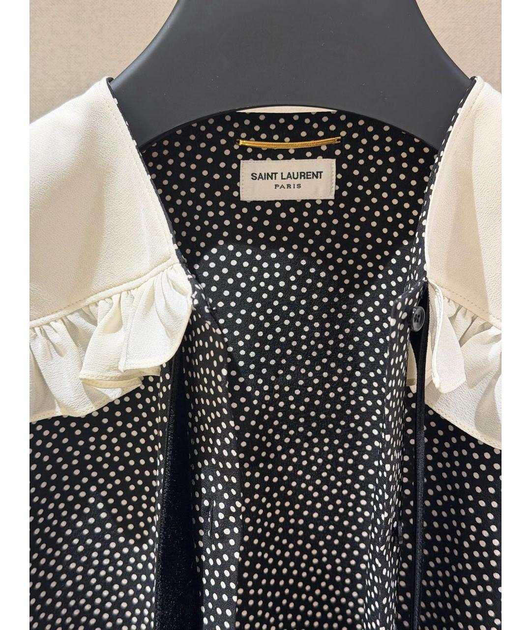 SAINT LAURENT Черная шелковая блузы, фото 3