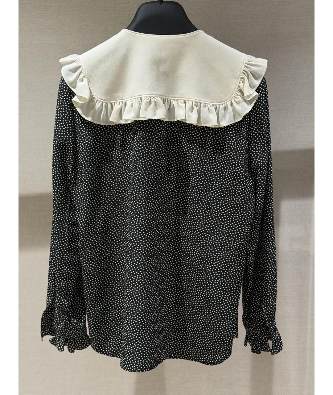 SAINT LAURENT Черная шелковая блузы, фото 2