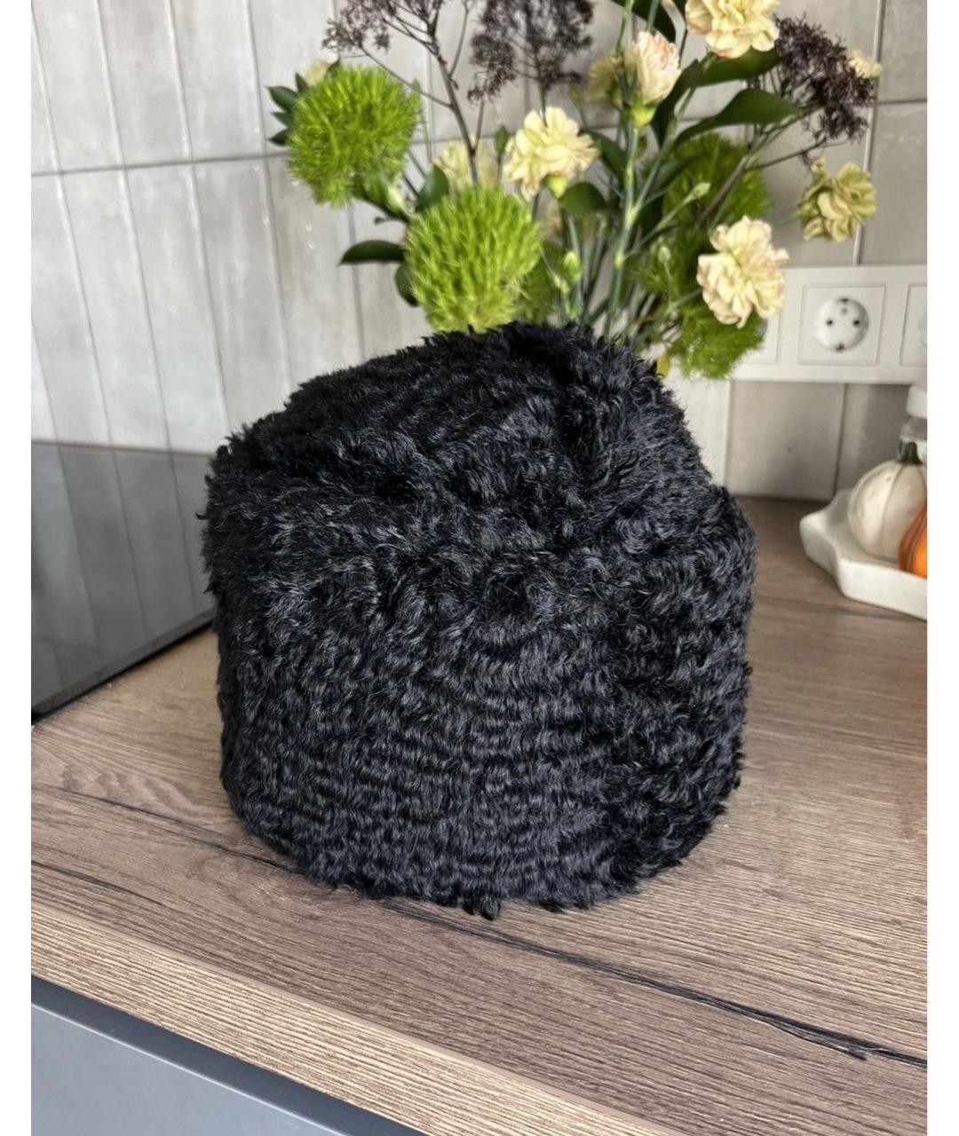 PRADA Черная шерстяная шапка, фото 5