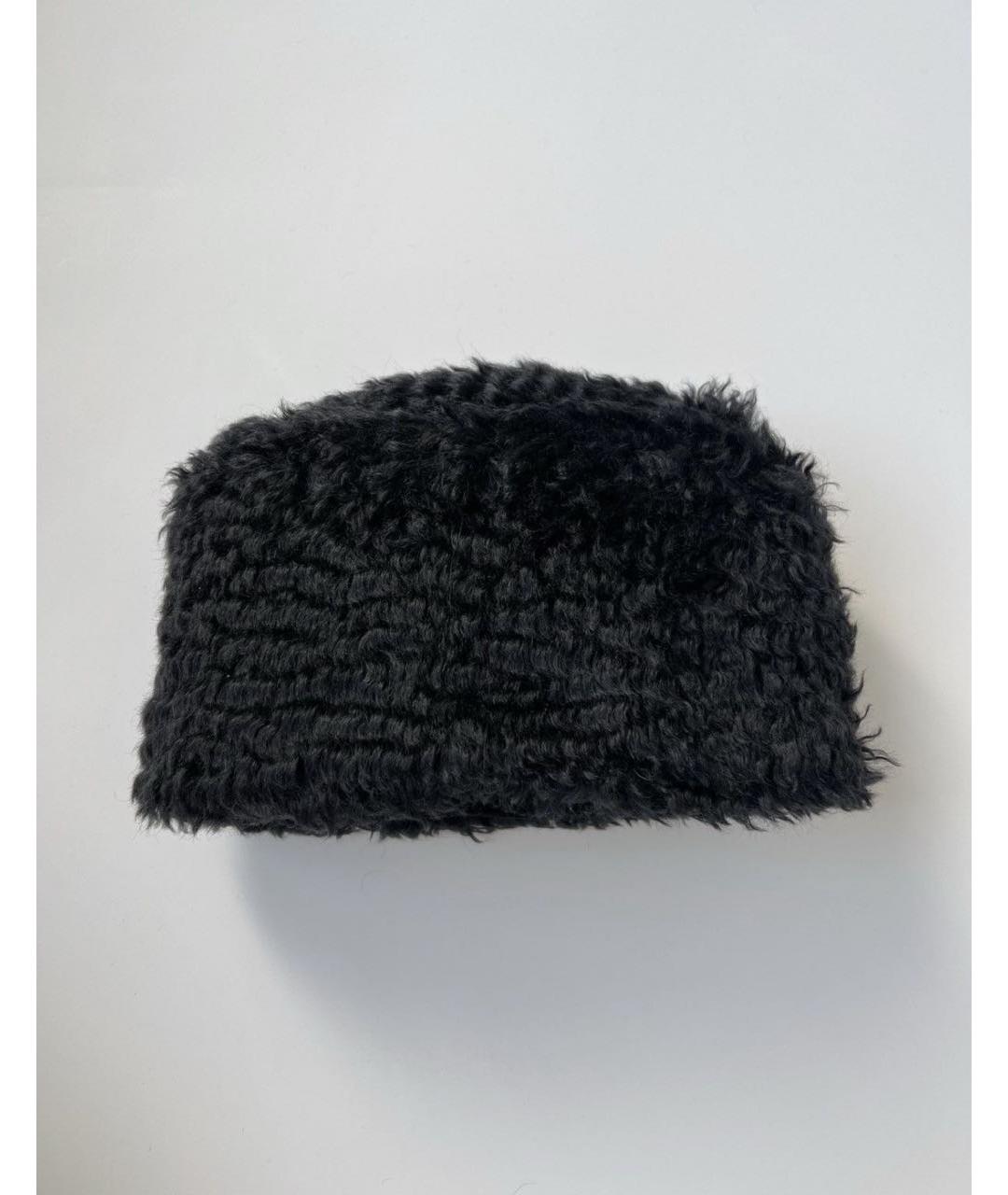 PRADA Черная шерстяная шапка, фото 3
