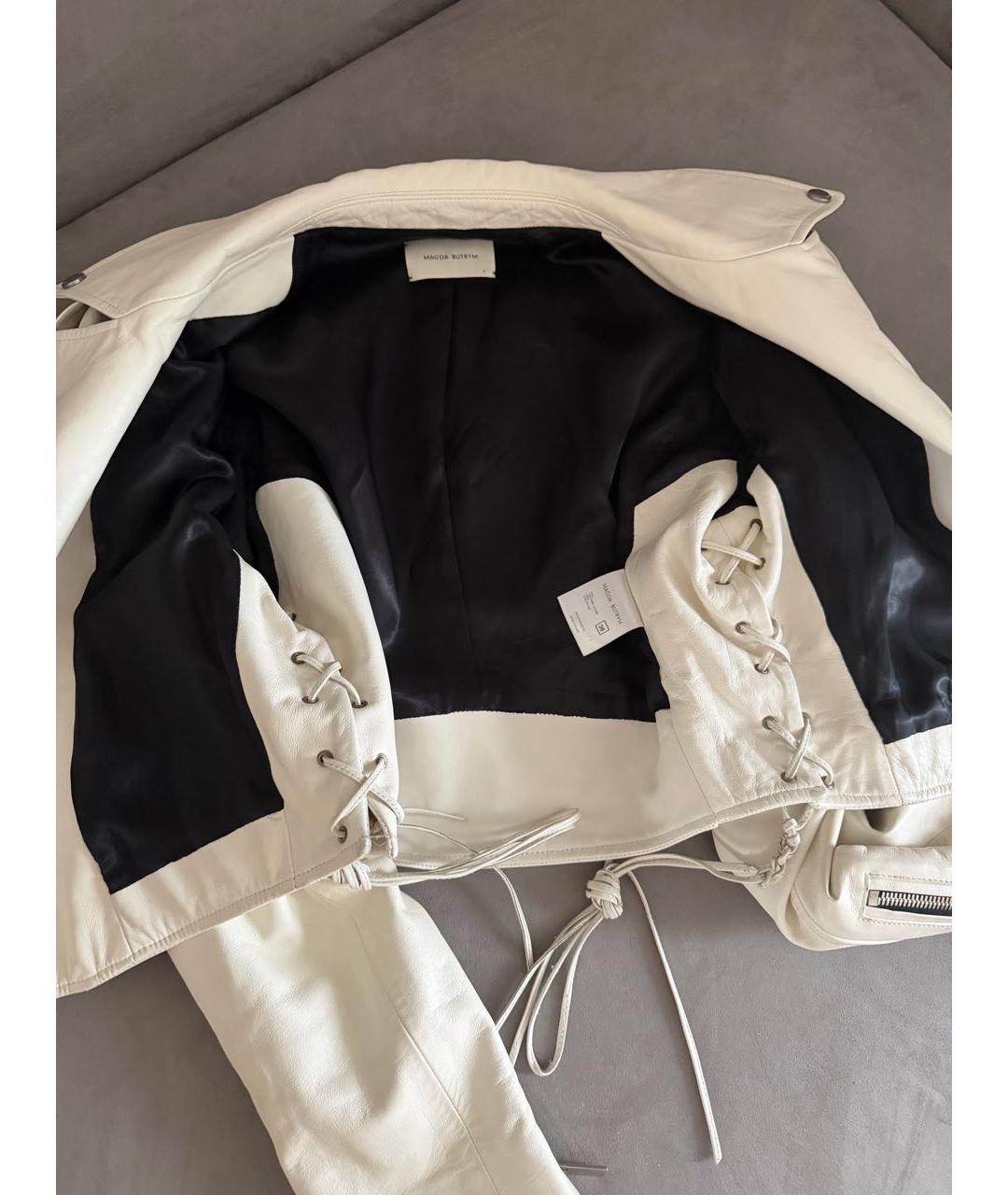 MAGDA BUTRYM Белая кожаная куртка, фото 5