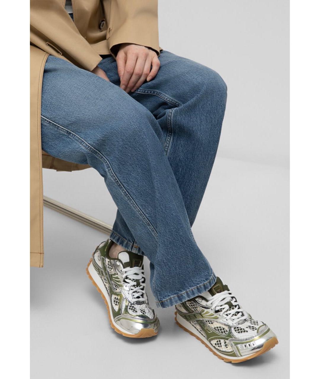 BOTTEGA VENETA Мульти текстильные кроссовки, фото 6