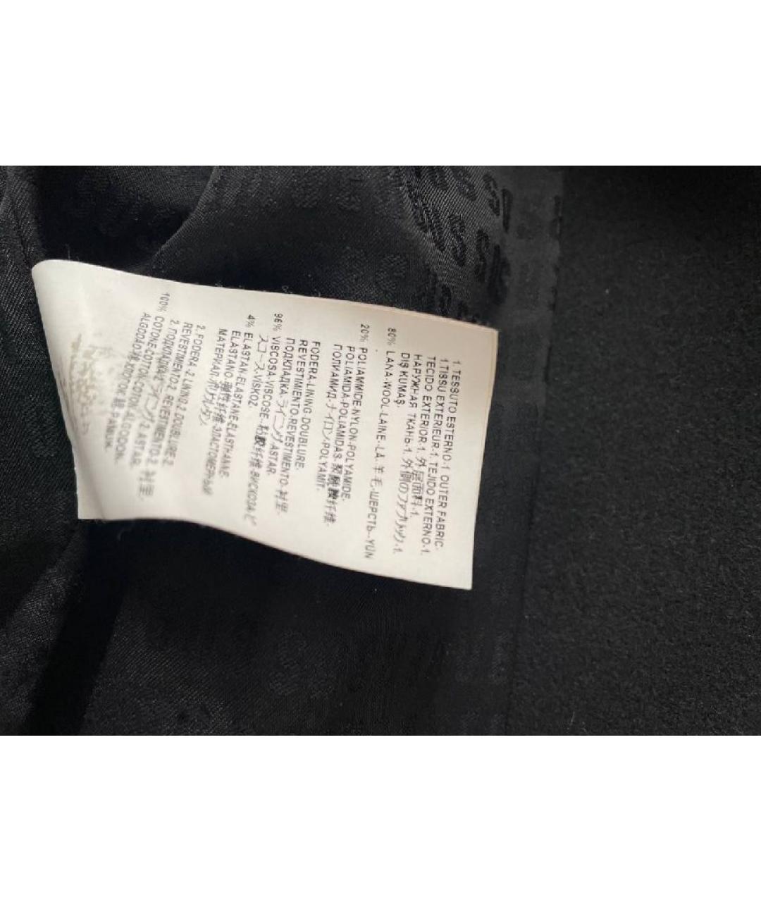 VERSUS VERSACE Черное шерстяное пальто, фото 6