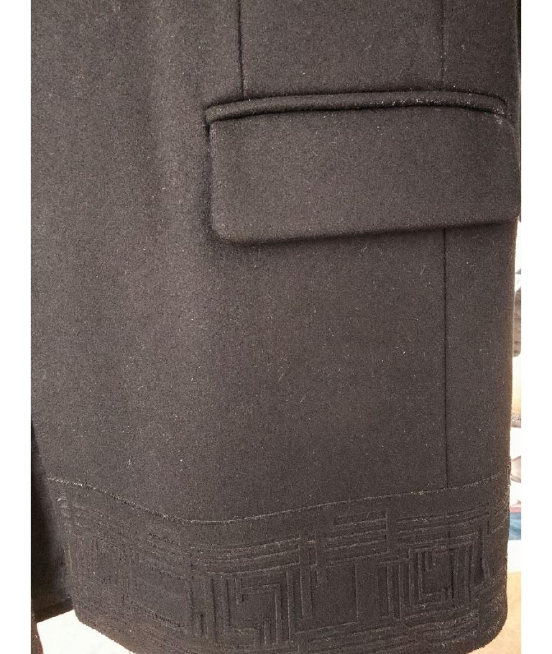 VERSUS VERSACE Черное шерстяное пальто, фото 4