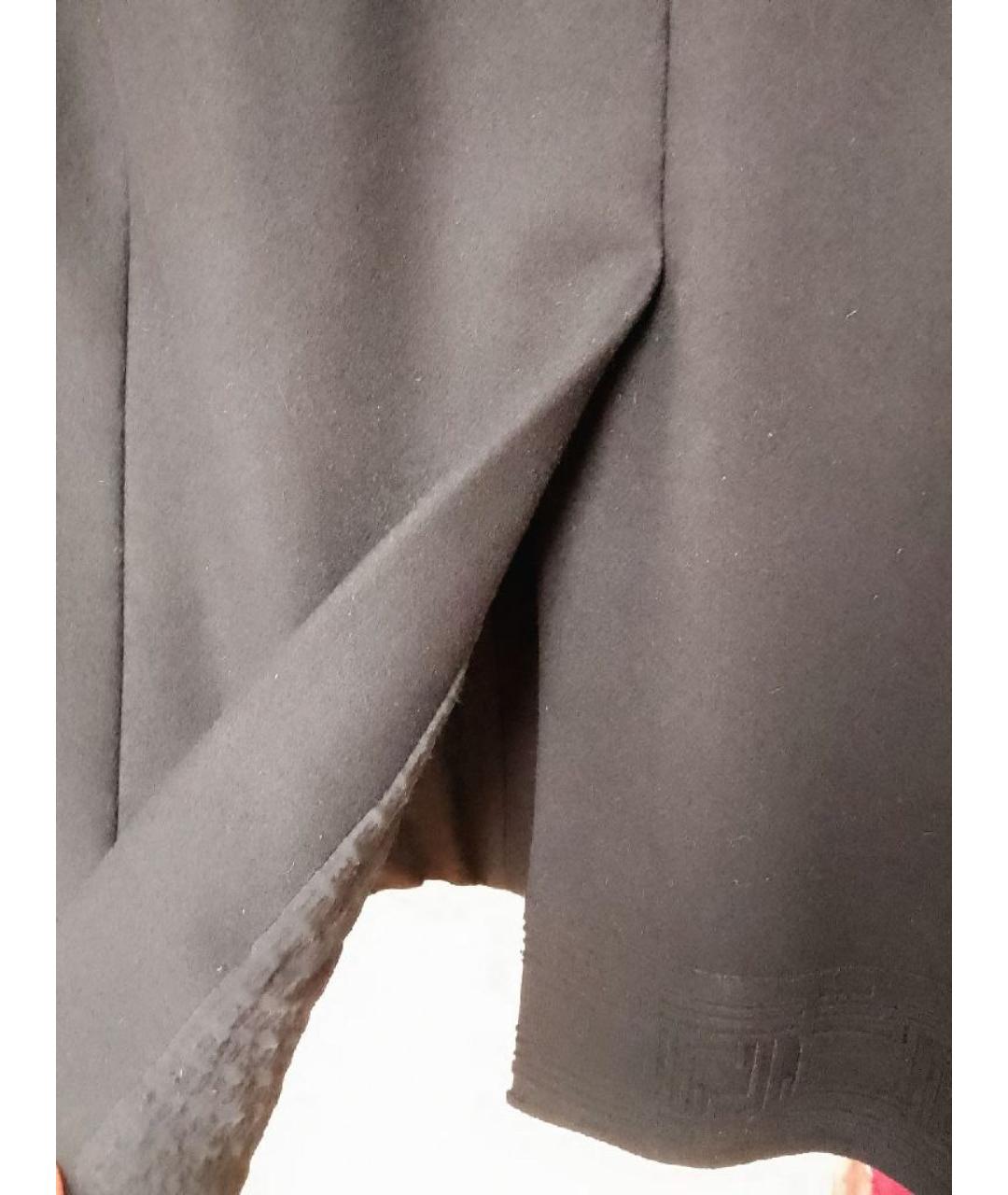 VERSUS VERSACE Черное шерстяное пальто, фото 7