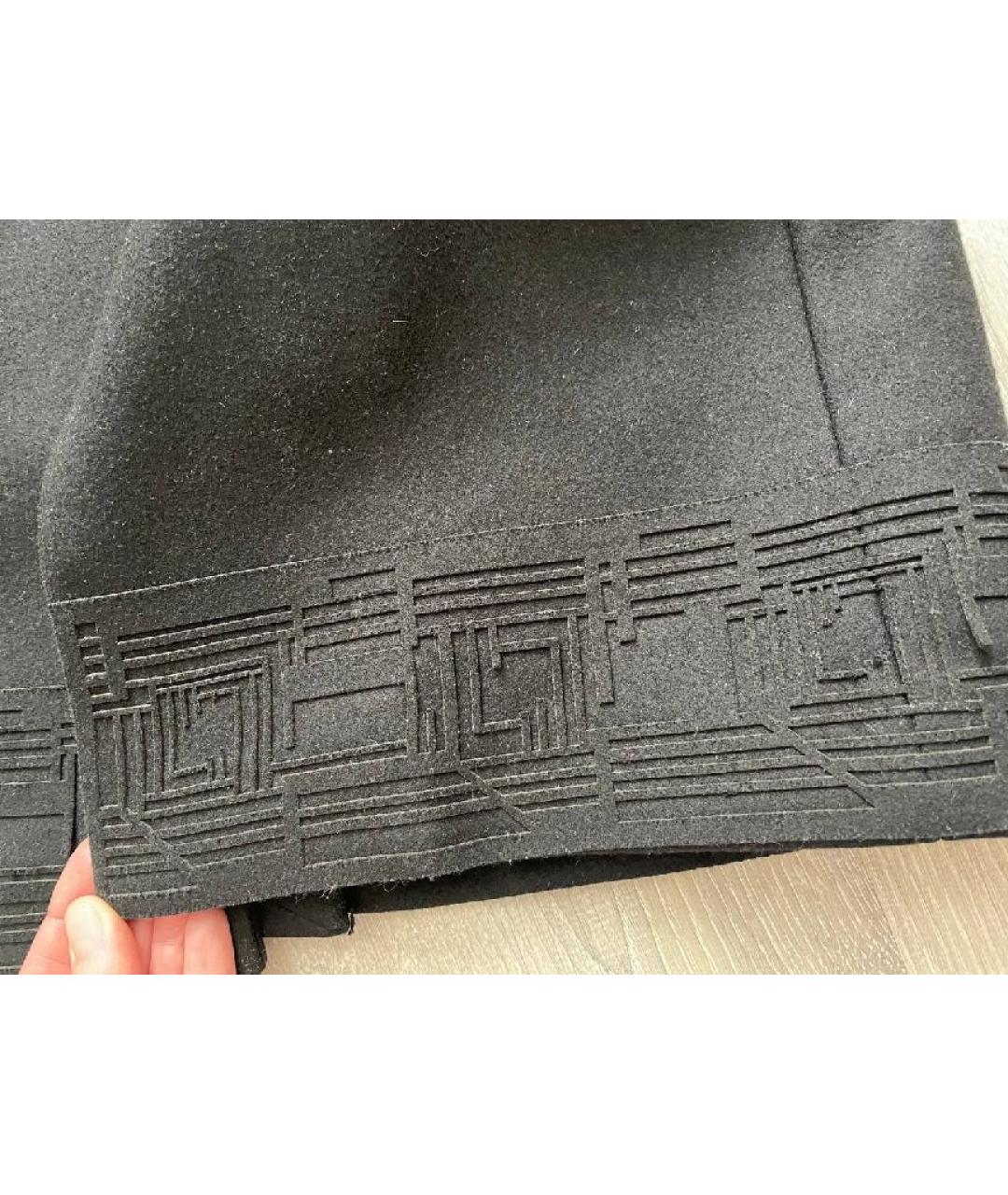 VERSUS VERSACE Черное шерстяное пальто, фото 9