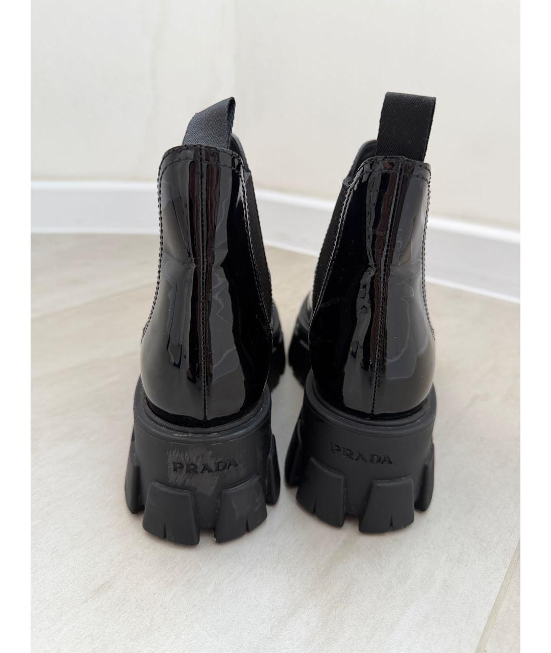 PRADA Черные полусапоги из лакированной кожи, фото 6