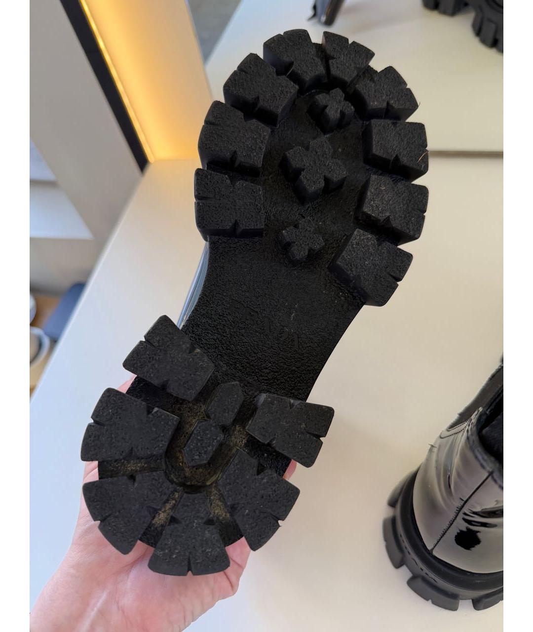 PRADA Черные полусапоги из лакированной кожи, фото 5