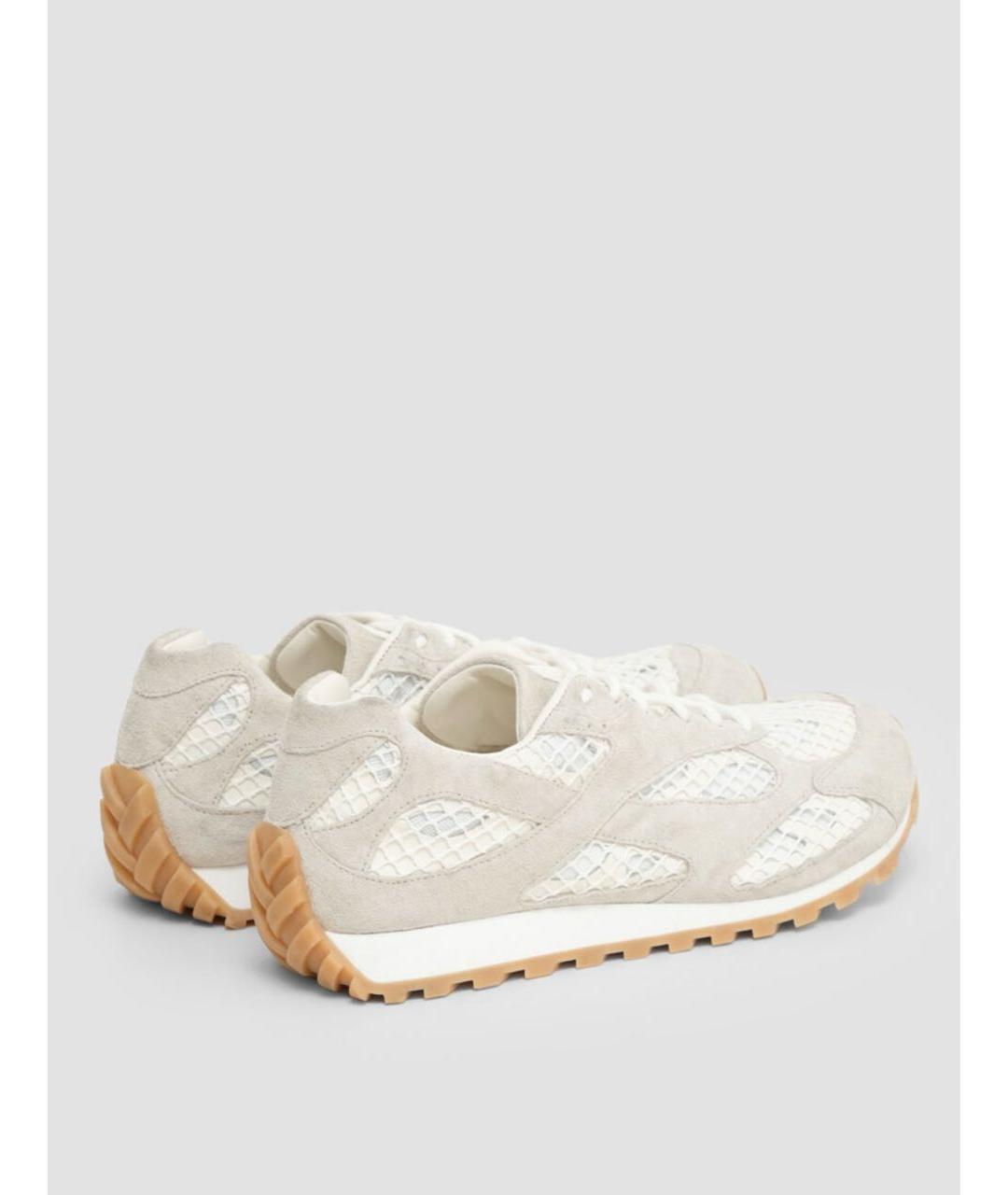 BOTTEGA VENETA Бежевые текстильные кроссовки, фото 3