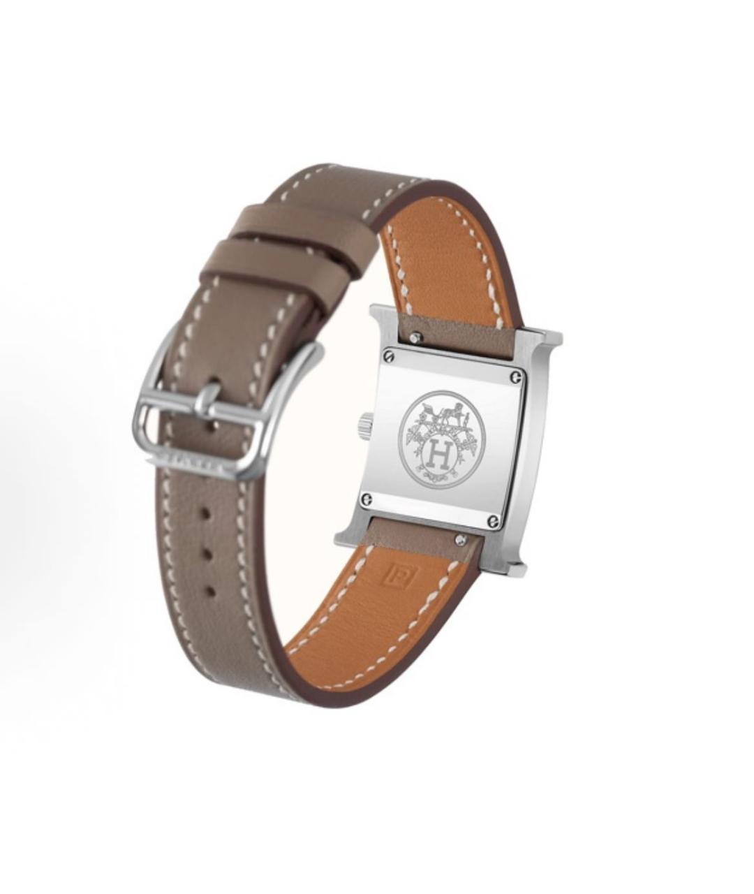 HERMES Бежевые стальные часы, фото 3