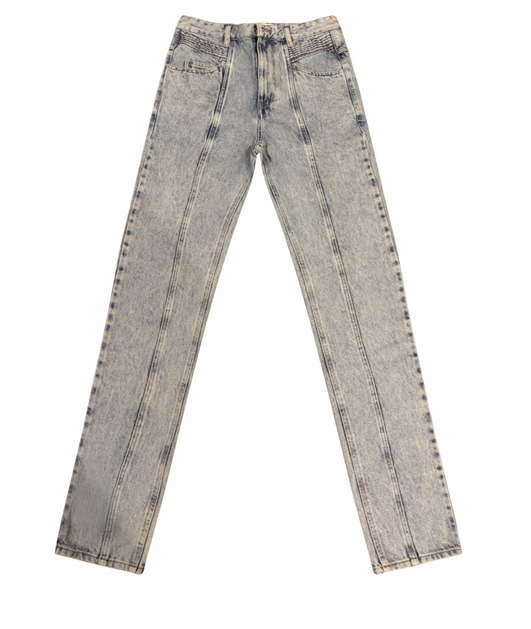 ISABEL MARANT ETOILE Голубые хлопковые прямые джинсы, фото 1