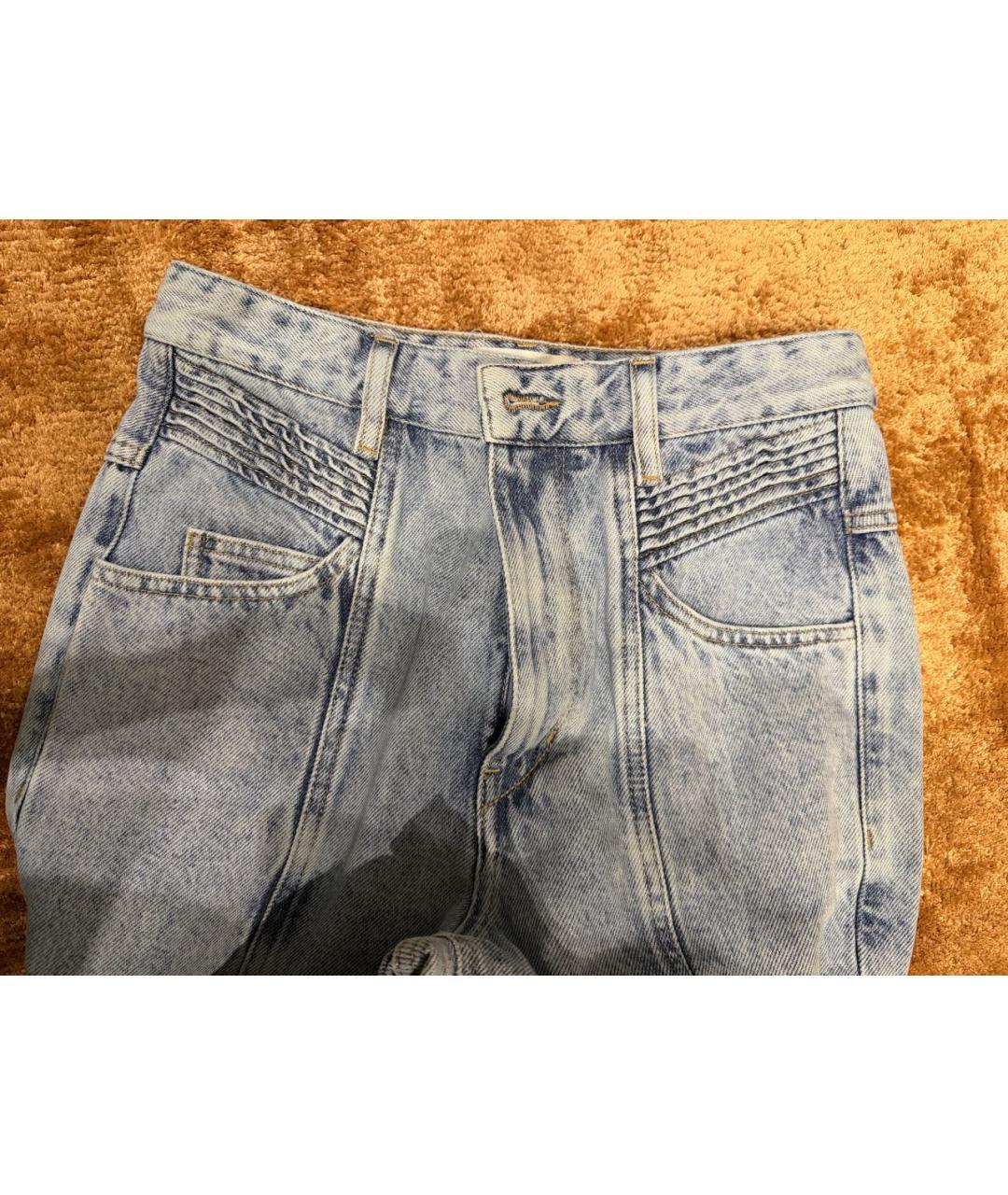 ISABEL MARANT ETOILE Голубые хлопковые прямые джинсы, фото 5
