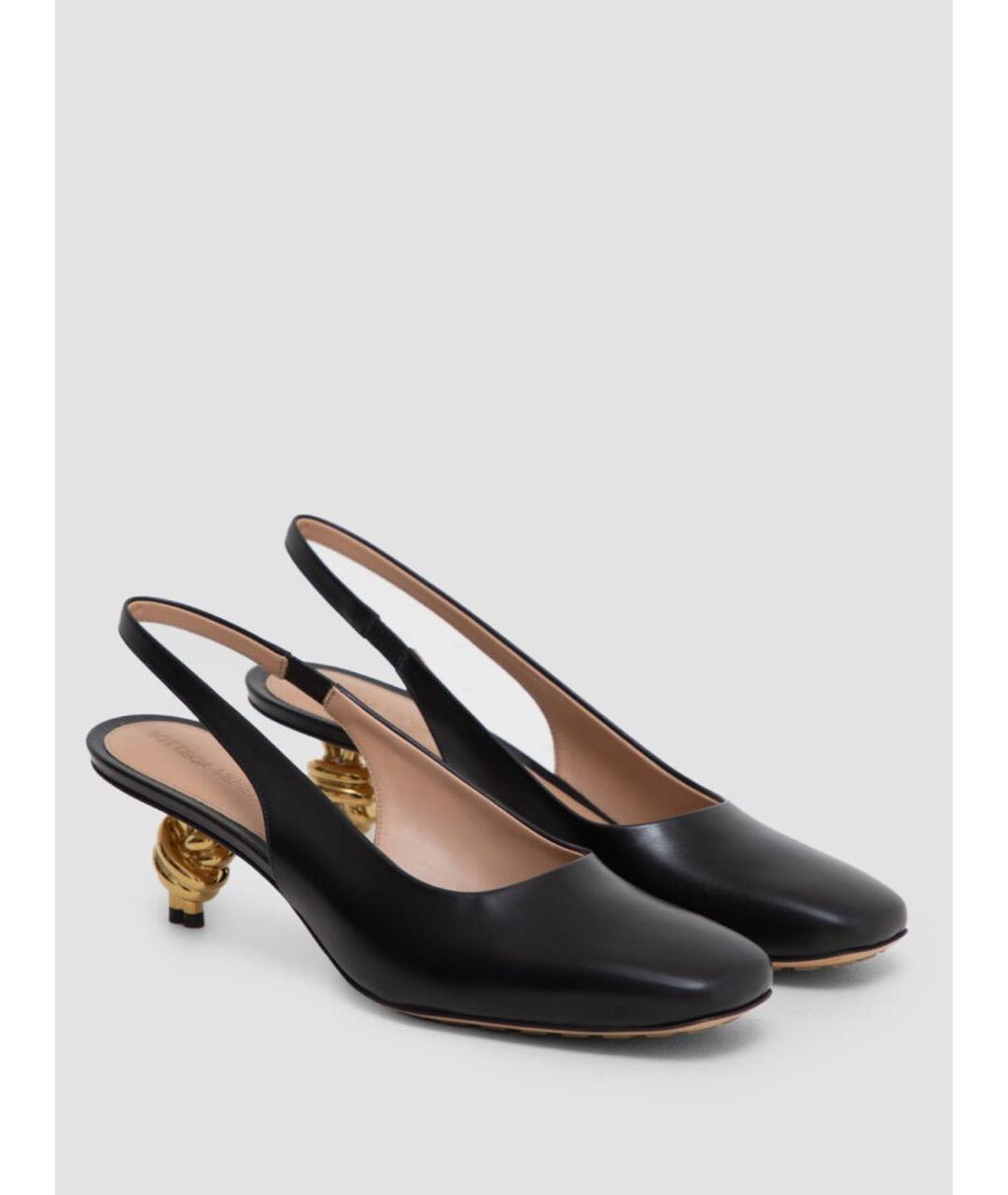 BOTTEGA VENETA Черные кожаные туфли, фото 2