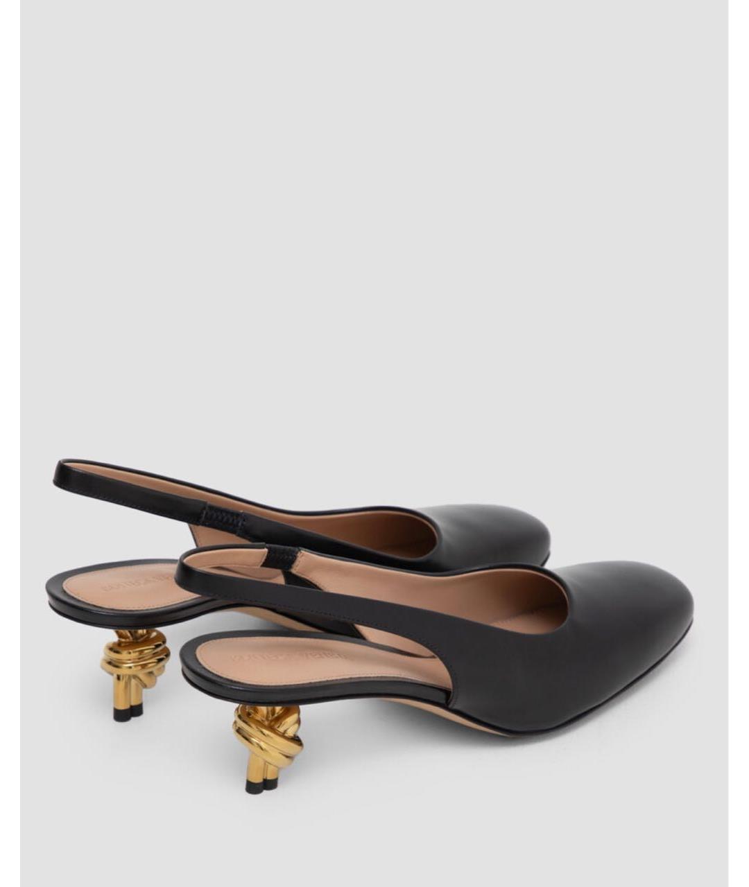 BOTTEGA VENETA Черные кожаные туфли, фото 3