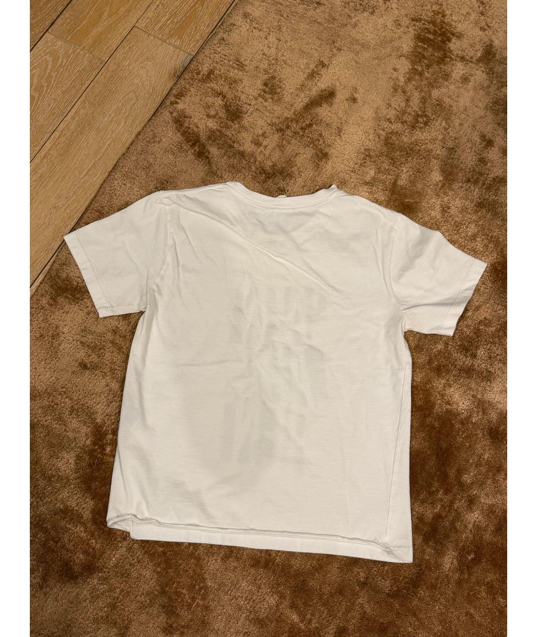 SAINT LAURENT Белая хлопковая футболка, фото 4