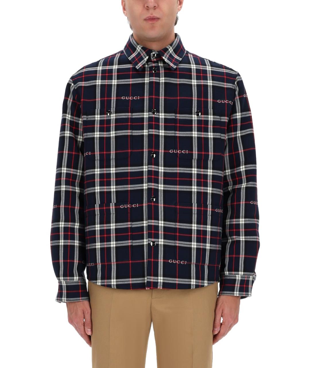 GUCCI Синяя хлопковая куртка, фото 4