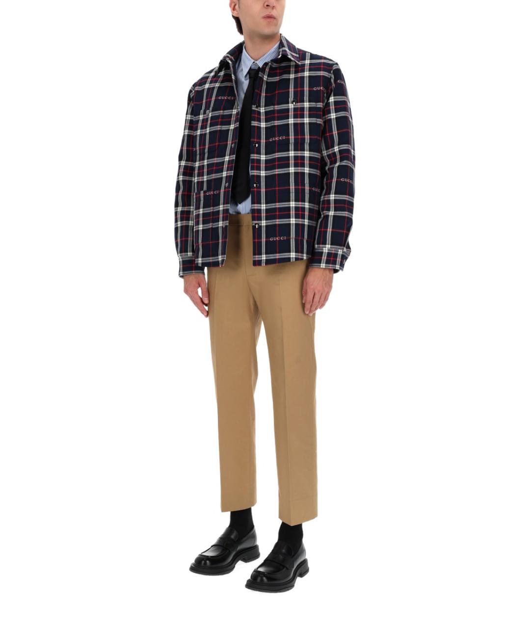 GUCCI Синяя хлопковая куртка, фото 3