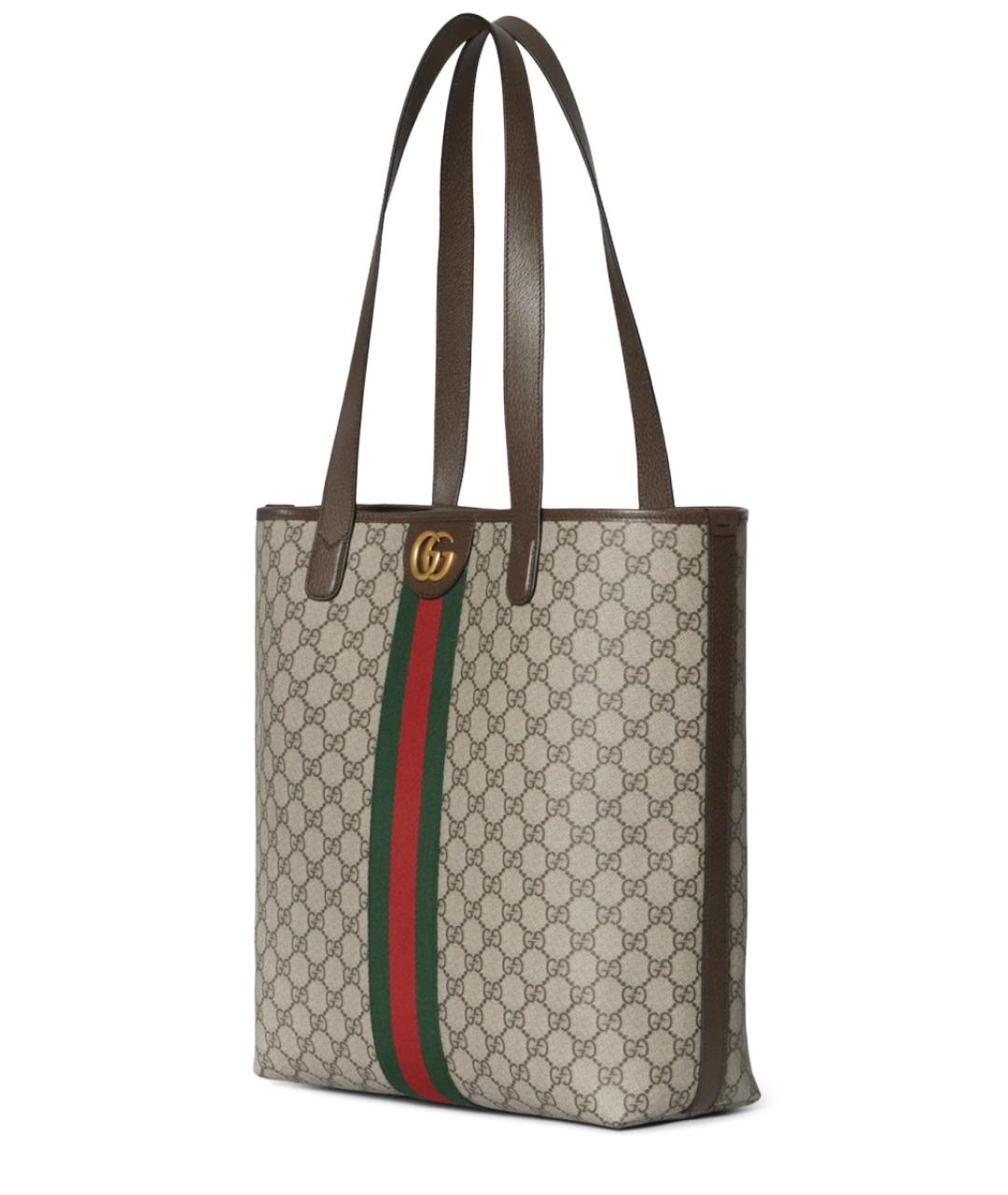 GUCCI Бежевая сумка тоут из искусственной кожи, фото 2
